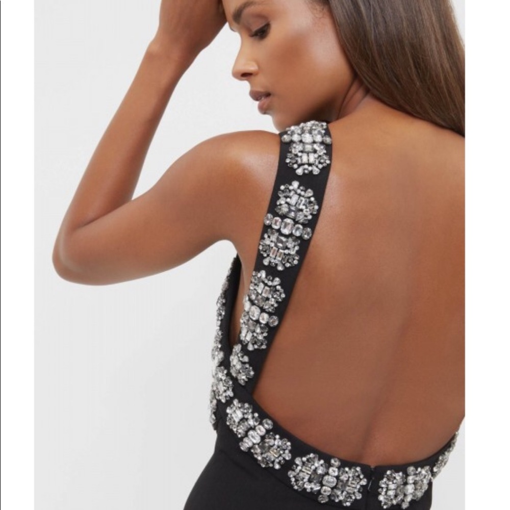 Ted Baker Tux beaded backless dress